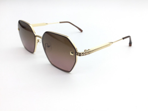 Солнцезащитные очки KAIZI (KAIZI, 33213, Ободковая, Металл, Черный, КНР, Polarized, Геометрическая, 57-15-145, Металлические эл)