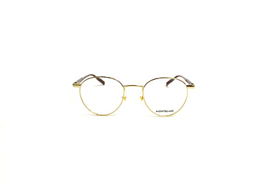 Оправы MONT BLANC (Montblanc, МВ0115О-223 51, Ободковая, 51-21-150, Металл, золотой, Италия)